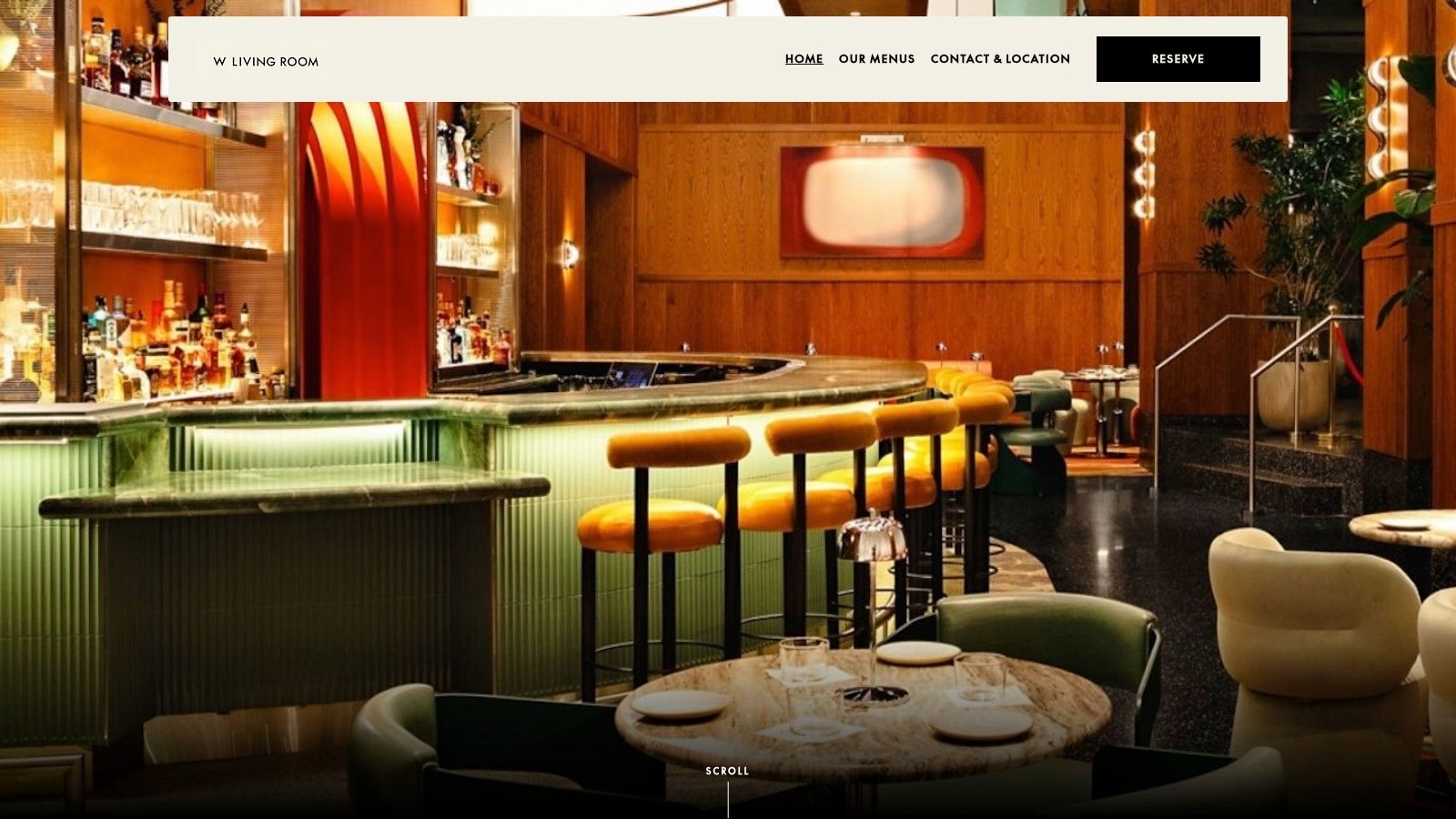 Living Room Bar at W Hoboken